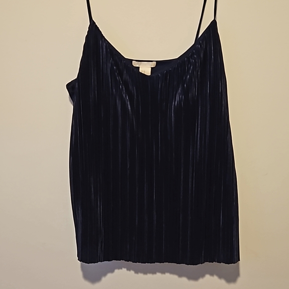 H&M blue stretch spaghetti strap tank - Picture 1 of 3
